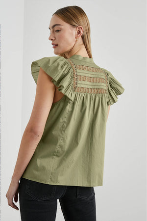 RAILS - LOUELLA TOP CANTEEN GREEN WAS $389