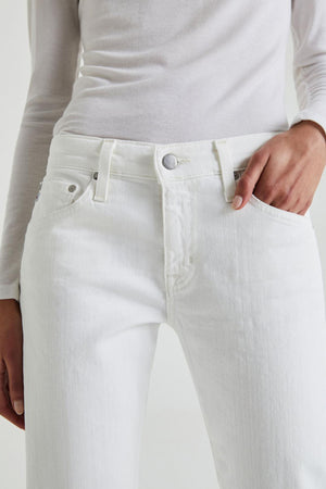 ADRIANO GOLDSCHMIED EX BOYFRIEND SLIM 1 YEAR TONAL WHITE skinny jeans