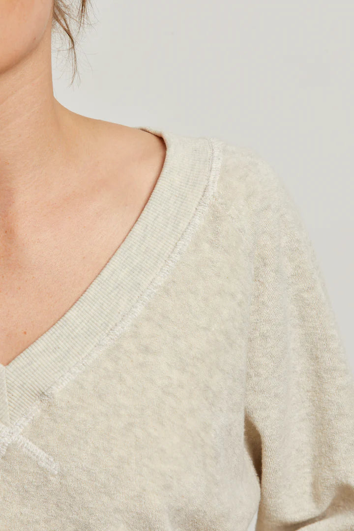 PERFECT WHITE TEE - SONNY LOOP TERRY OATMEAL