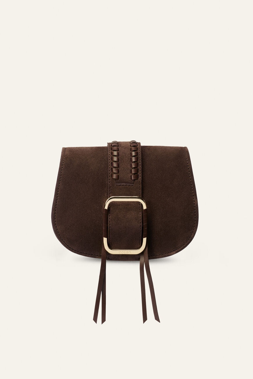 BA&SH - TEDDY SHOULDER BAG CHOCOLATE