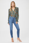 PAIGE - HOXTON HIGH RISE SKINNY ANKLE PAINTERLY