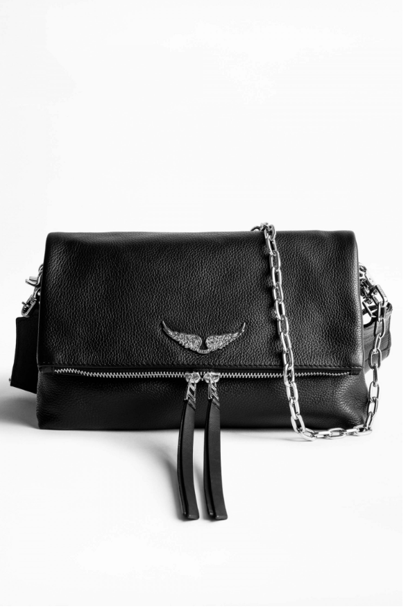 ZADIG ET VOLTAIRE - ROCKY GRAINED LEATHER BLACK