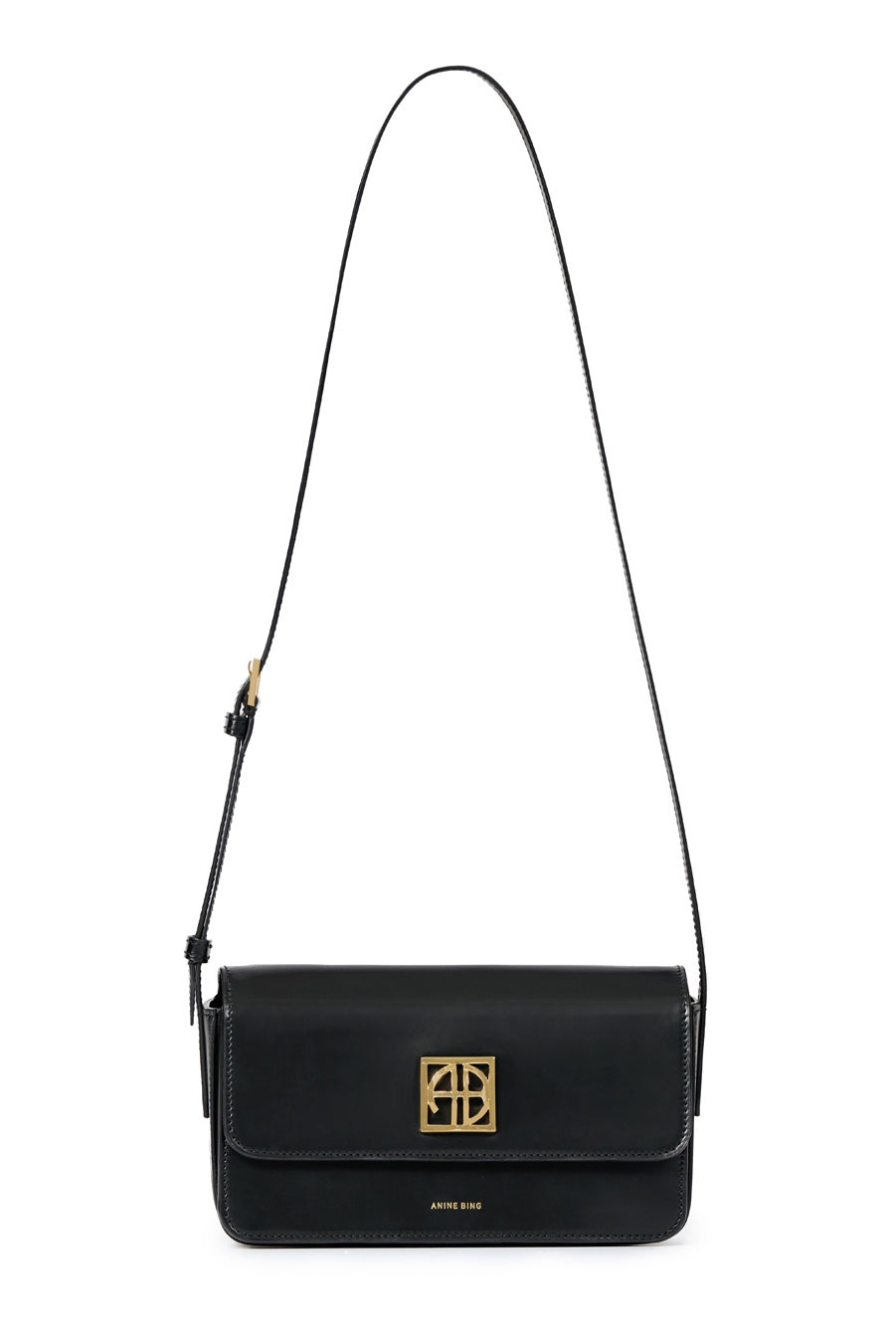 ANINE BING - ELLY CROSSBODY BAG HIGH SHINE BLACK