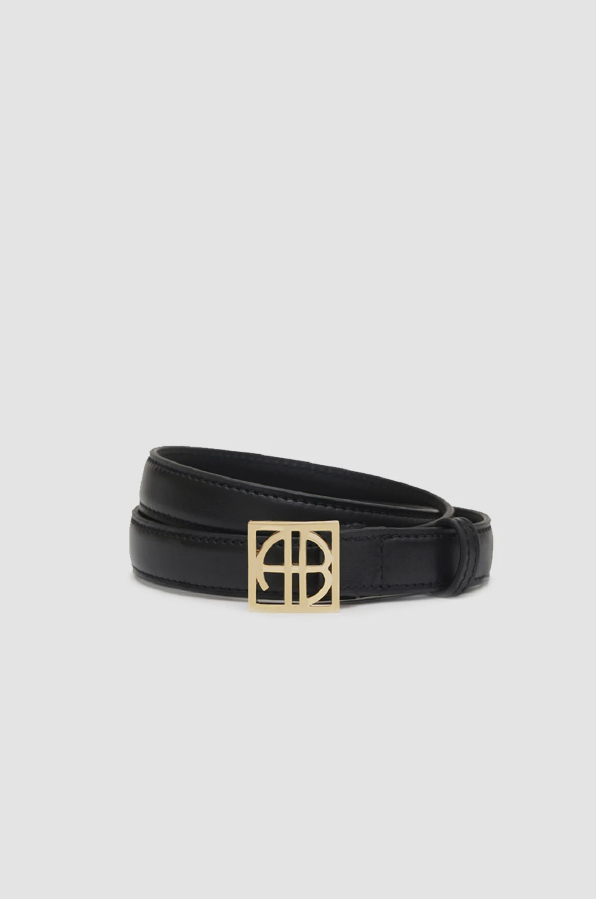 ANINE BING - MONOGRAM BELT BLACK