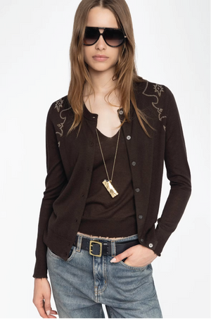 ZADIG ET VOLTAIRE - MISSYA CP WEST STRASS CHOCOLATE