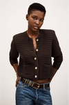 BA&SH - GASPARD CHOCOLATE CARDIGAN