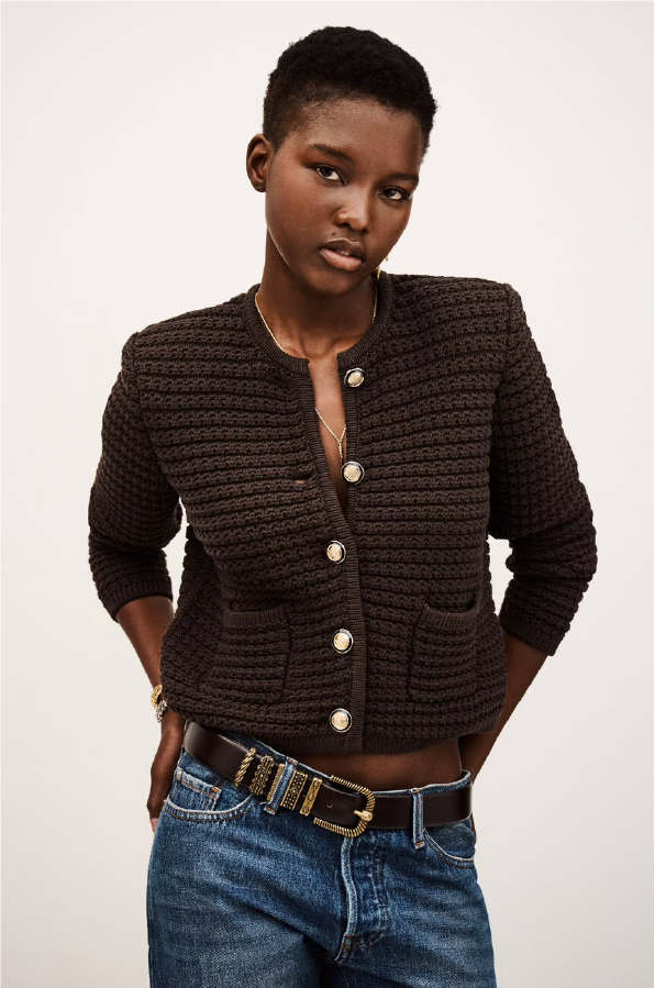 BA&SH - GASPARD CHOCOLATE CARDIGAN