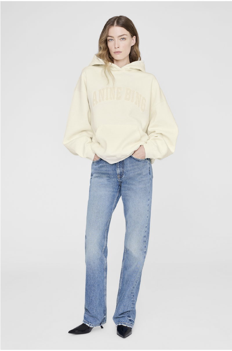 ANINE BING - HARVEY  SWEATSHIRT WASHED CREAM