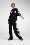 SUMMI SUMMI - KNIT PANTS BLACK & CREAM