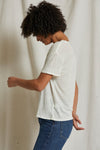 PERFECT WHITE TEE - PATSY LINEN JERSEY CREW TEE NATURAL