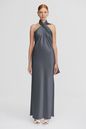 ACLER - CHARCOAL YEWGREEN MAXI DRESS