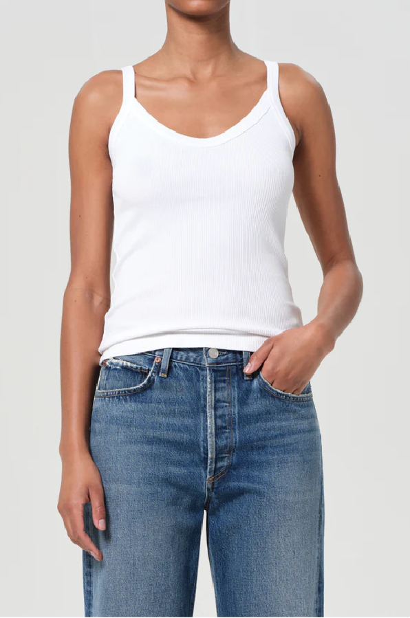 AGOLDE - JORDAN TANK WHITE