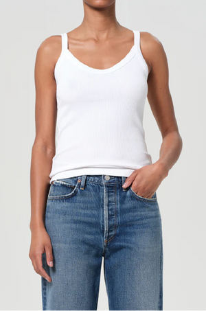 AGOLDE - JORDAN TANK WHITE