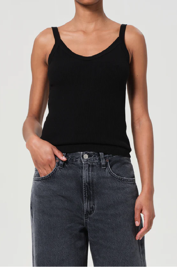 AGOLDE - JORDAN TANK BLACK