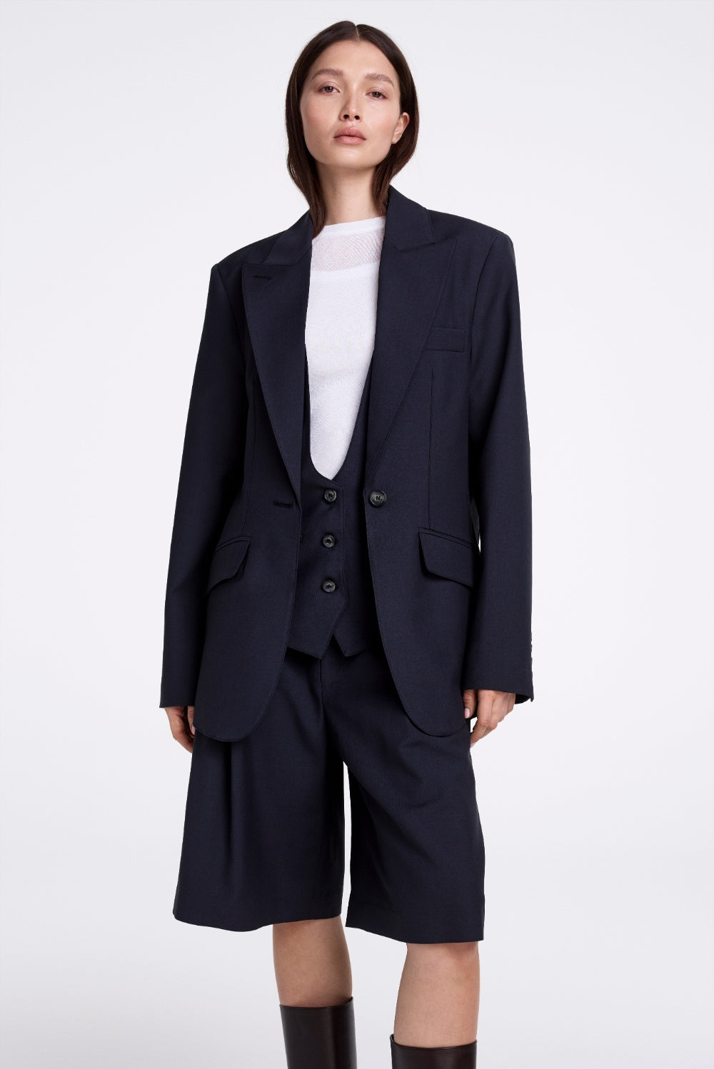 SMYTHE - OVERSIZED LAYERED BLAZER IRON