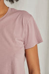 PERFECT WHITE TEE - HARLEY CREW MAUVE TEE