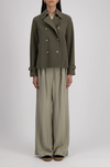 HARRIS WHARF LONDON - CROPPED TRENCH SCUBA KHAKI