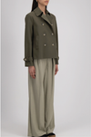 HARRIS WHARF LONDON - CROPPED TRENCH SCUBA KHAKI