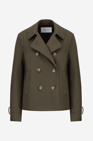 HARRIS WHARF LONDON - CROPPED TRENCH SCUBA KHAKI