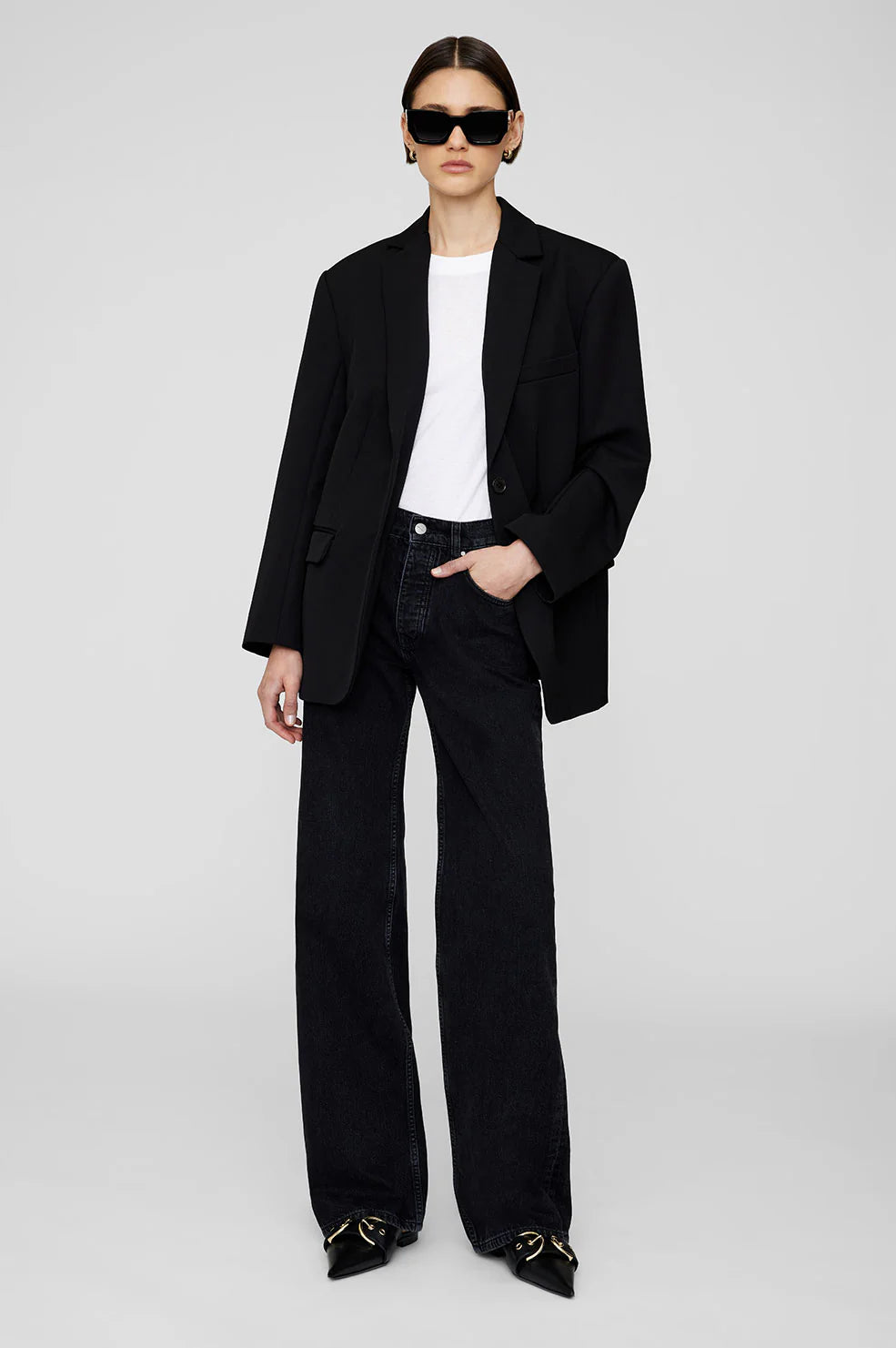 ANINE BING - HUGH JEAN VINTAGE BLACK