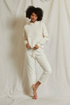 PERFECT WHITE TEE - JAMAICA IVORY STRAIGHT LEG SWEATS