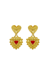 MOUNTAIN MOON - CORDELIA EARRINGS GOLD & RED