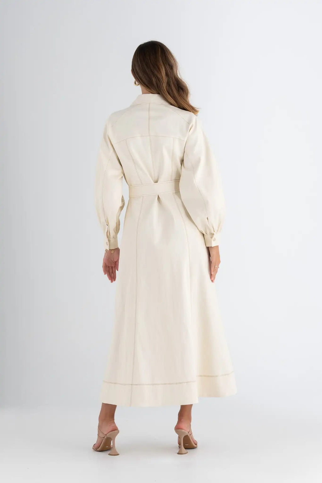 PASDUCHAS - ABUNDANCE SHIRT MIDI DOVE