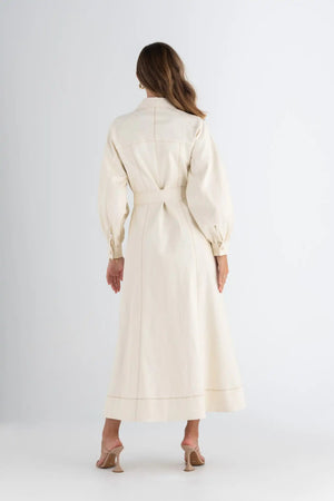 PASDUCHAS - ABUNDANCE SHIRT MIDI DOVE