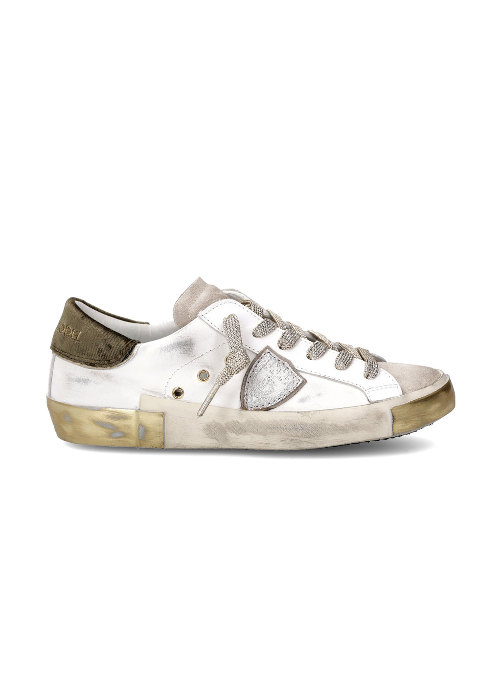 PHILIPPE MODEL - PRSX LOW VEAU VELOUR BLANC