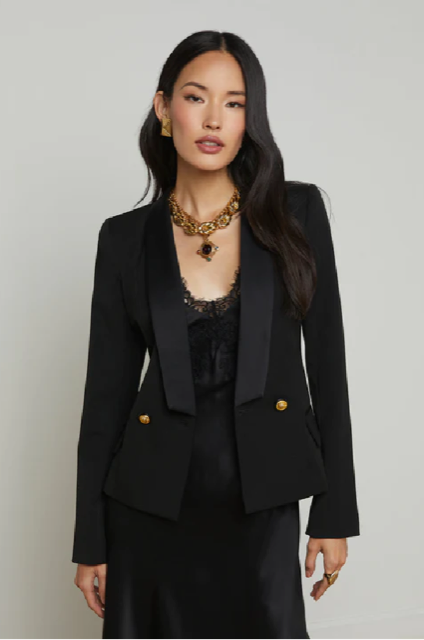 LAGENCE - IMOGEN STAIN BLACK BLAZER