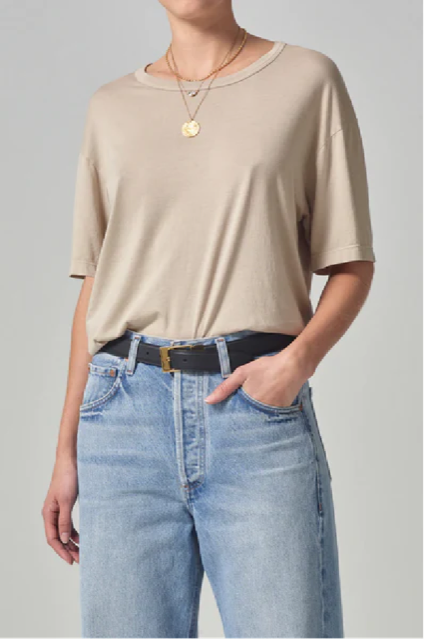 CITIZENS OF HUMANITY - ELISABETTA RELAXED TEE SAND