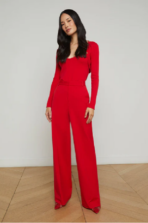 LAGENCE - LIVVY STRAIGHT RED TROUSER