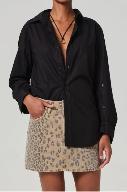 CITIZENS OF HUMANITY - KAYLA OVERSIZED SHIRT BLACK