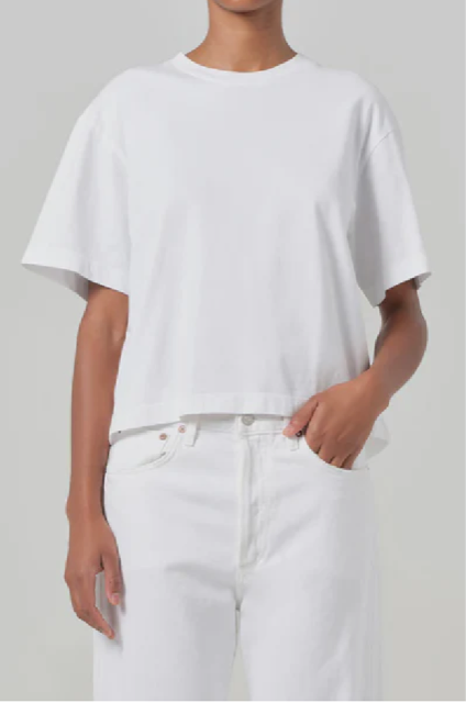 AGOLDE - SULMA DROP SHOULDER TEE WHITE