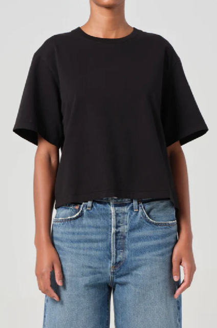 AGOLDE - SULMA DROP SHOULDER TEE BLACK