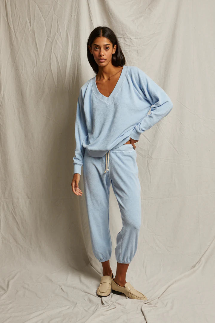 PERFECT WHITE TEE - TERRY JOGGER SKY BLUE