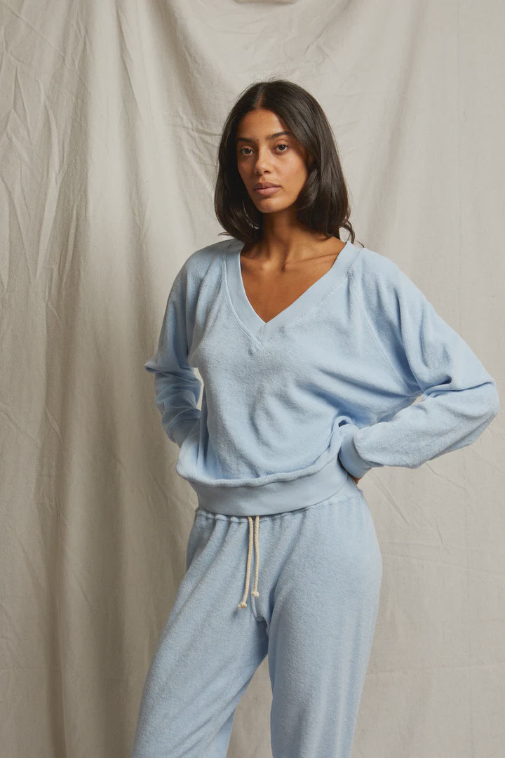 PERFECT WHITE TEE - SONNY LOOP TERRY SKY BLUE