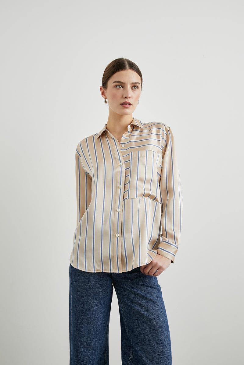 RAILS - SPENCER BUTTON DOWN SANDSTONE STRIPE