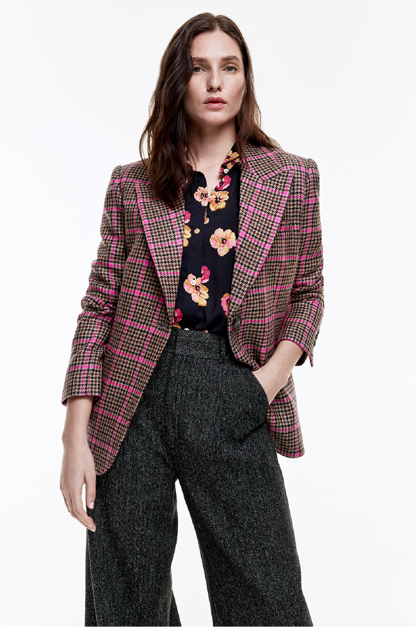 SMYTHE - 90'S BLAZER PINK GLENCHECK