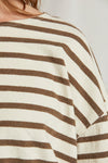 PERFECT WHITE TEE - TAYLOR WALNUT STRIPE