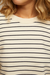 PERFECT WHITE TEE - NIALL FLEECE PULLOVER NAVY STRIPE