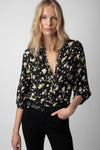 ZADIG ET VOLTAIRE - TWINA SOFT CRINKLE ROSE BLOUSE