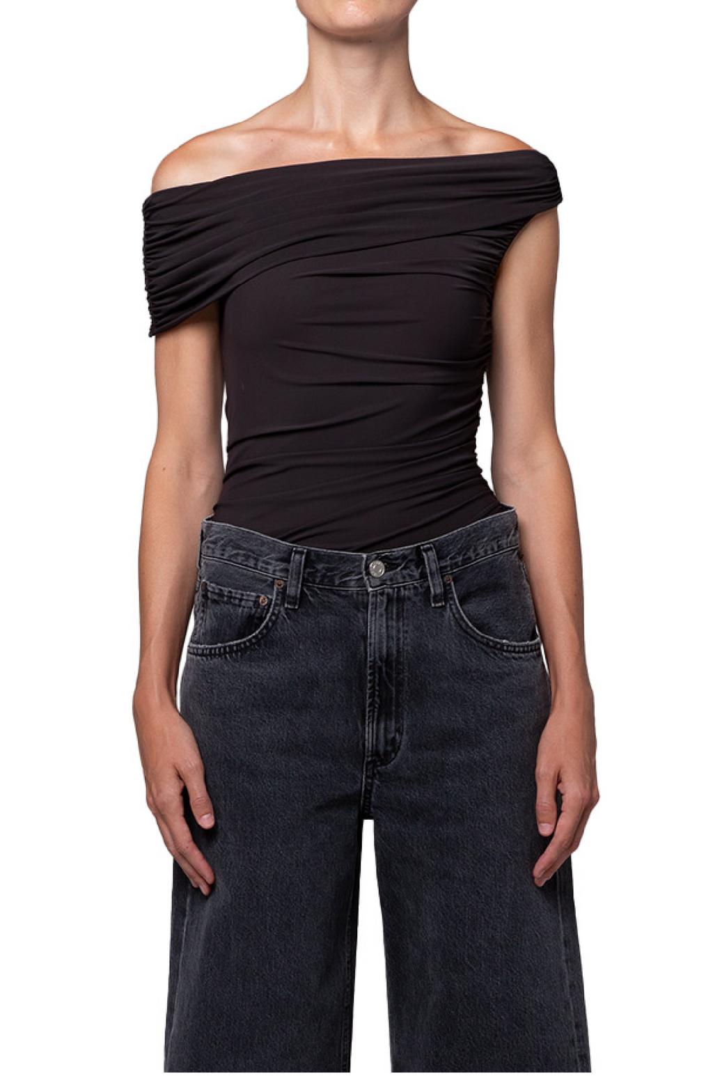 AGOLDE - SHERILYN BODYSUIT CHOCOLATE