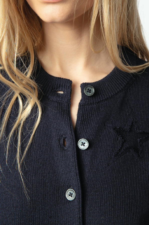 ZADIG ET VOLTAIRE - ALPHA STAR CARDIGAN NAVY