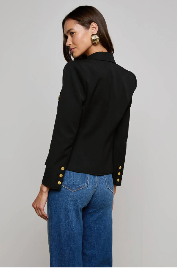L 'AGENCE - WYLLA STRUCTURED BLAZER BLACK
