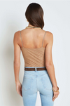 L 'AGENCE - GELINA RUNCHED BODYSUIT DARK CAPPUCCINO