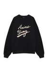 ANINE BING - MILES SWEATSHIRT CHENILLE SIGNATURE BLACK