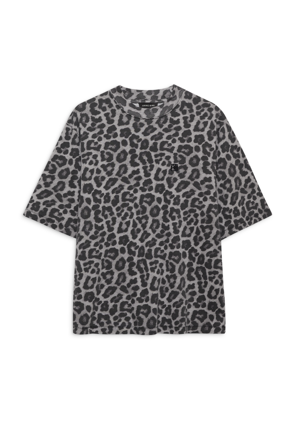 ANINE BING - COHEN TEE GREY LEOPARD