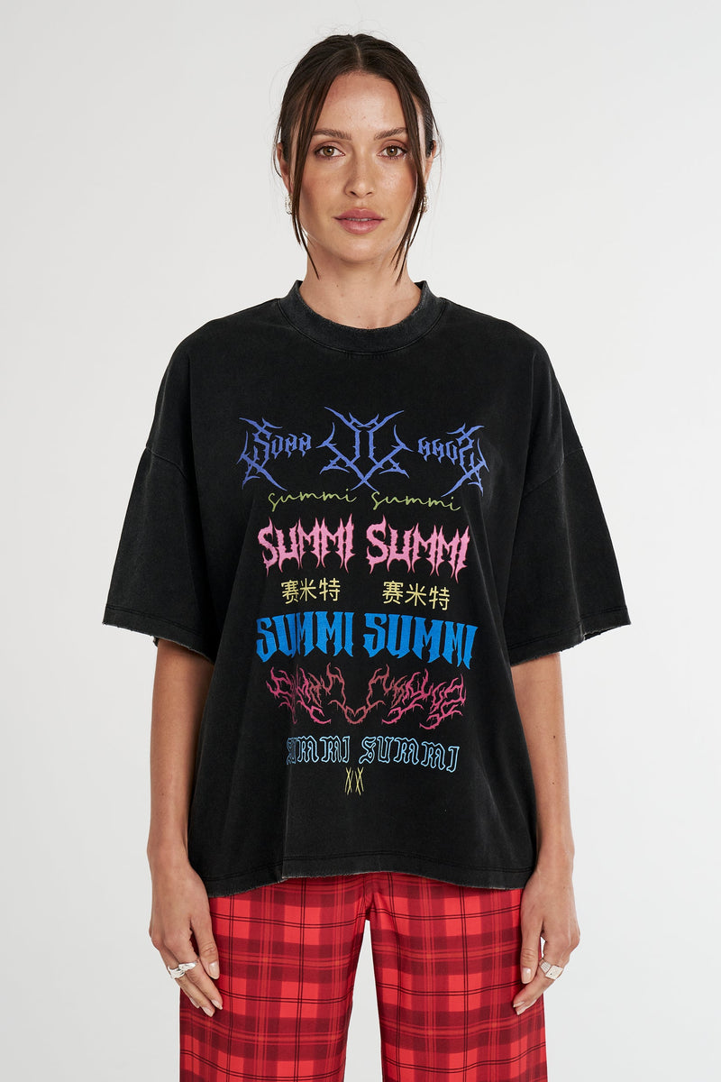 SUMMI SUMMI - BAND TEE BLACK