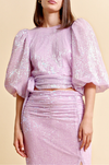 BYTIMO - SEQUINS BLOUSE LILAC
